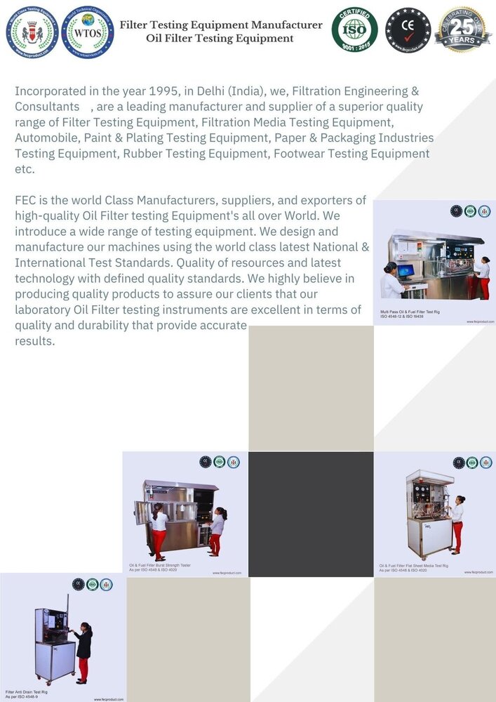ISO 2942 Filter Fabrication Integrity Machine