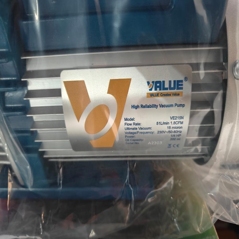 Value Vacuum Pump Ve 215 N - Capacity: 43 Ltr