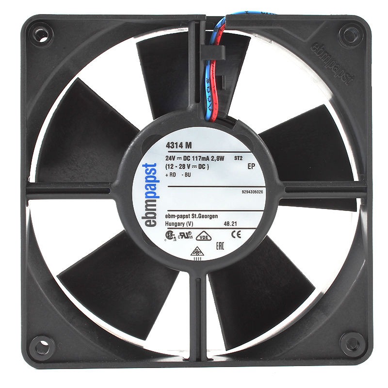 ebmpapst 4314 M Frequency Converter Axial Fan 24V 2.8W 12032 4314M Plastic Industrial Axial Flow Fan Axial Cooling Fan