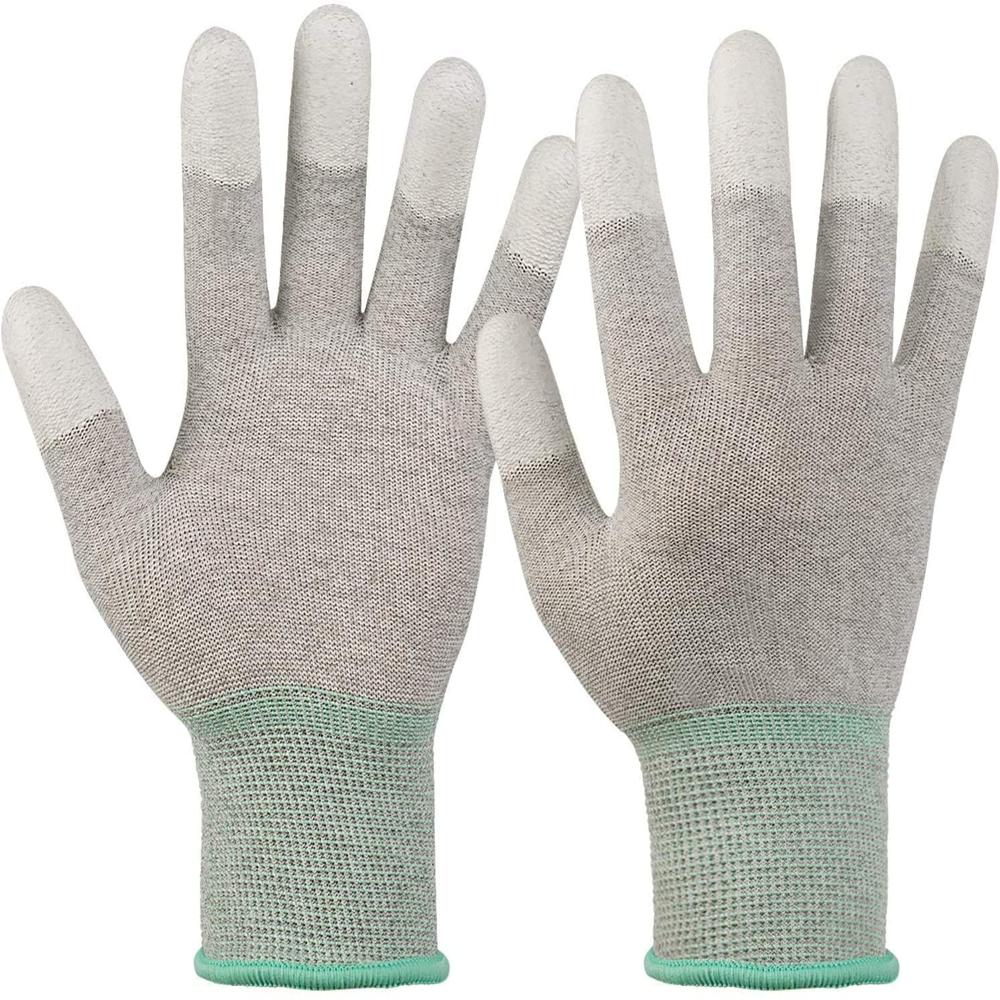 PU Polyester Top Fit Gloves White,