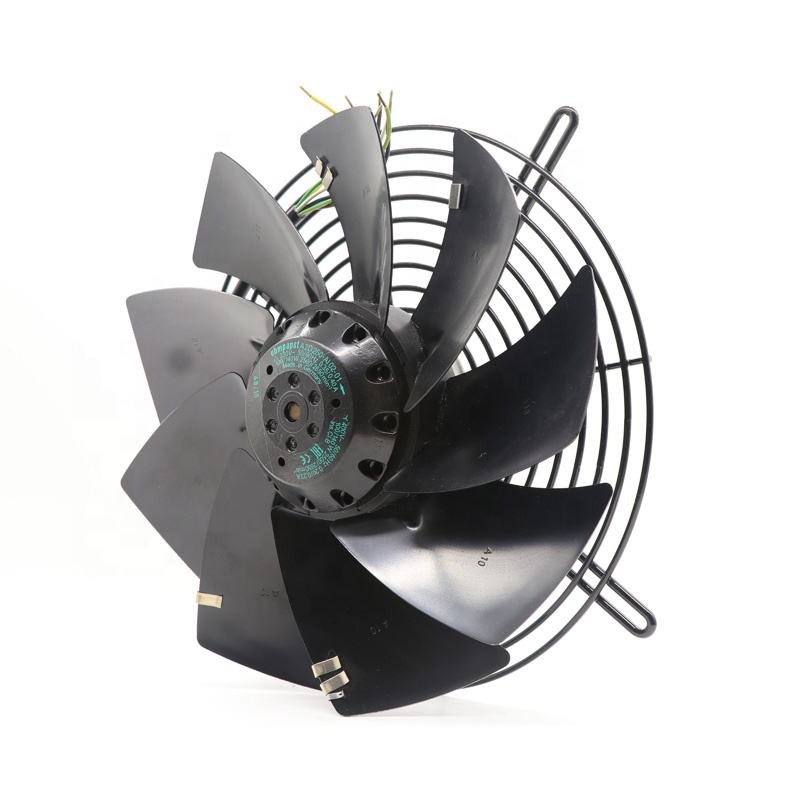 Ebmpapst S2d250-bi02-01 400v Ac 100/140w 0.2/0.23a S2d250-bi14-10 Ip44 Ball Bearing Outer Rotor Rail Traffic Axial Cooling Fan - Color: Black