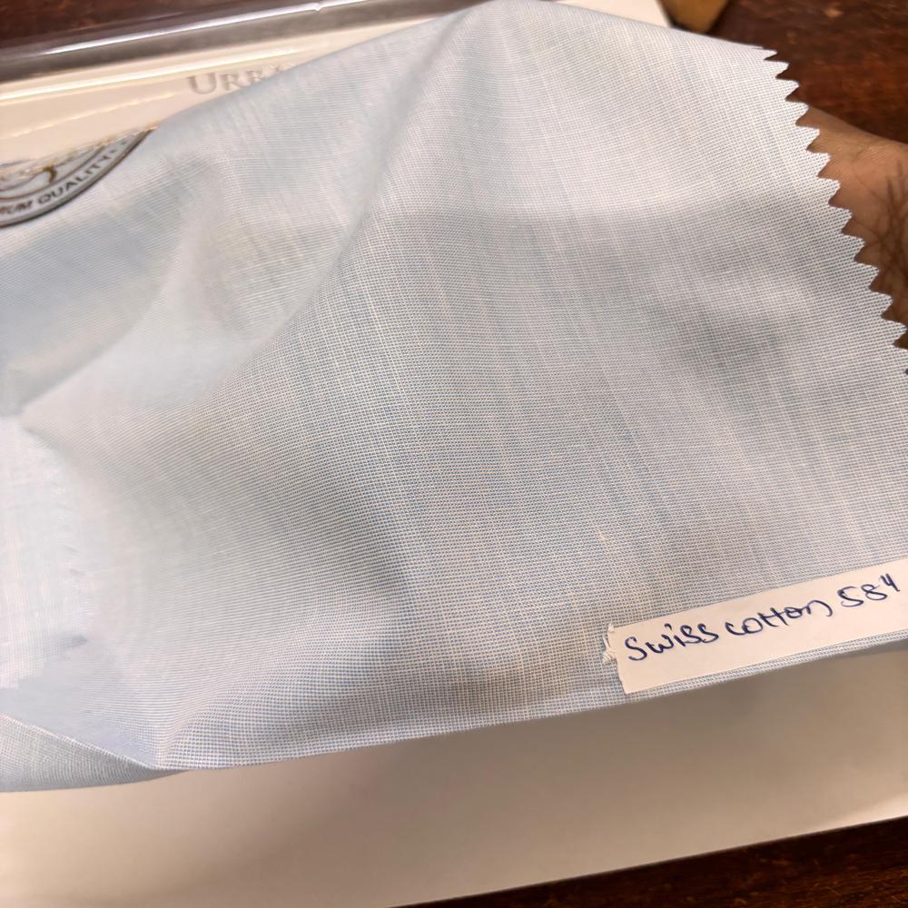 Swiss Cotton Fila Fil Shirting Fabric 