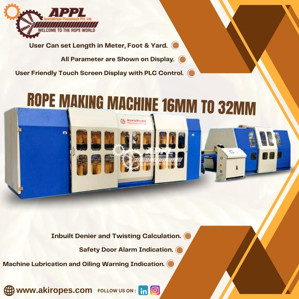 16mm to 32mm Rope Making Machine