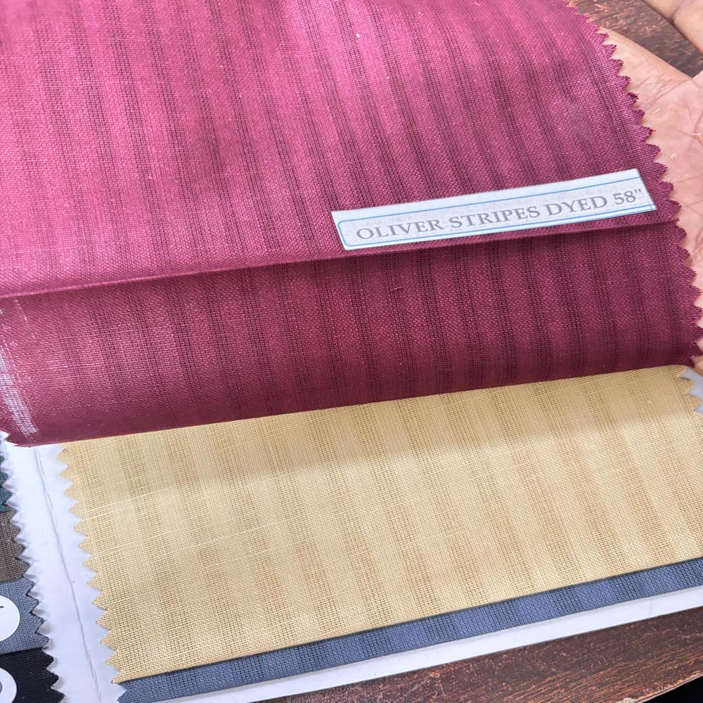 Oliver Linen Cotton Stripe Fabric 