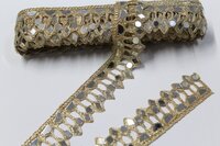 Golden Colour Fancy Mirror Lace