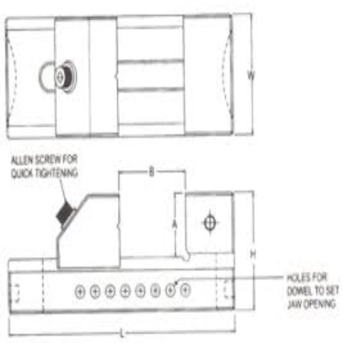 Pin Type Grinder Vice - Application: Surface Grinding