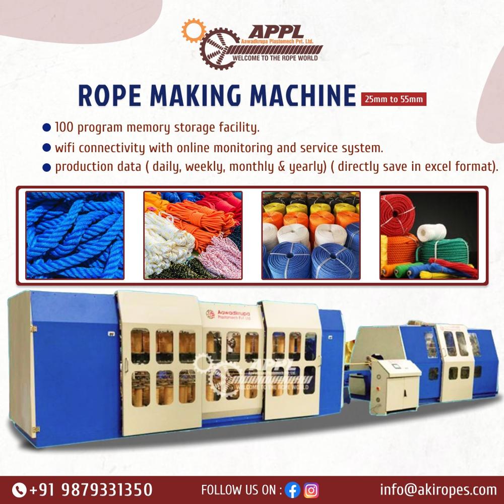 25mm to 55mm Rope Making Machine