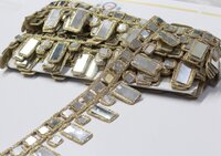 Mirror Work Saree Border Lace