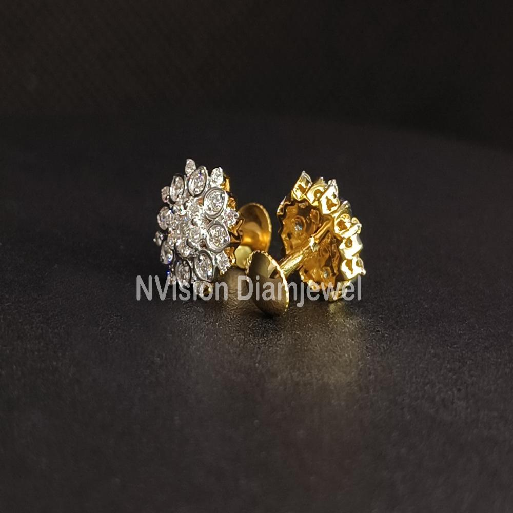 Eternal Floral cluster Natural Diamond Earrings