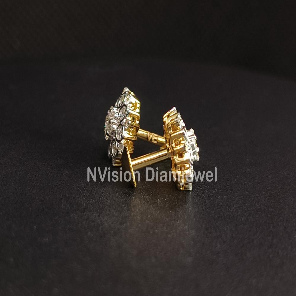 Eternal Floral cluster Natural Diamond Earrings