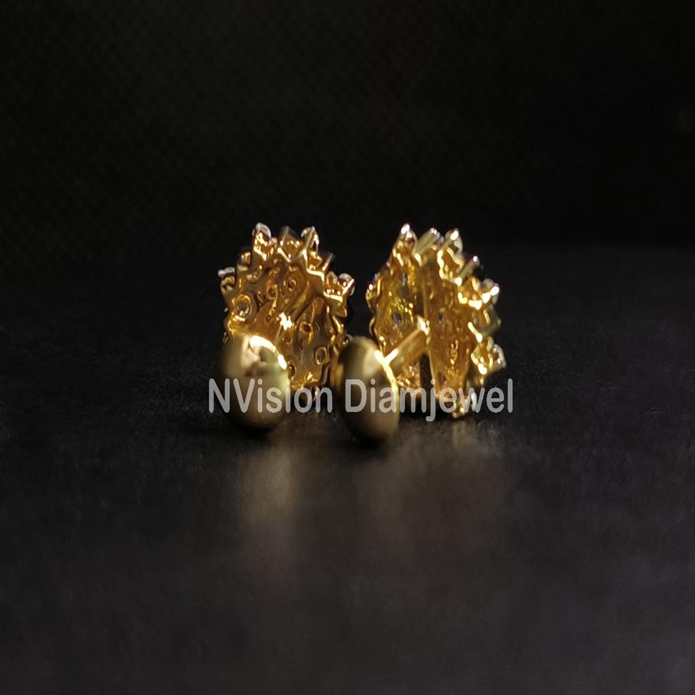 Eternal Floral cluster Natural Diamond Earrings
