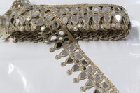 Mirror Work Lace Border