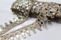 Mirror Work Lace Border