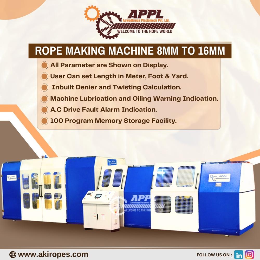 8mm To 16mm Endless Rope Making Machine - Automatic Grade: Semi-automatic