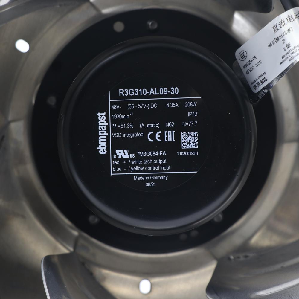 ebmpapst R3G310-AL09-30 M3G084-FA 48V DC 208W 310 mm IP42 Ball Bearing PWM Controller Centrifugal Cooling Fans