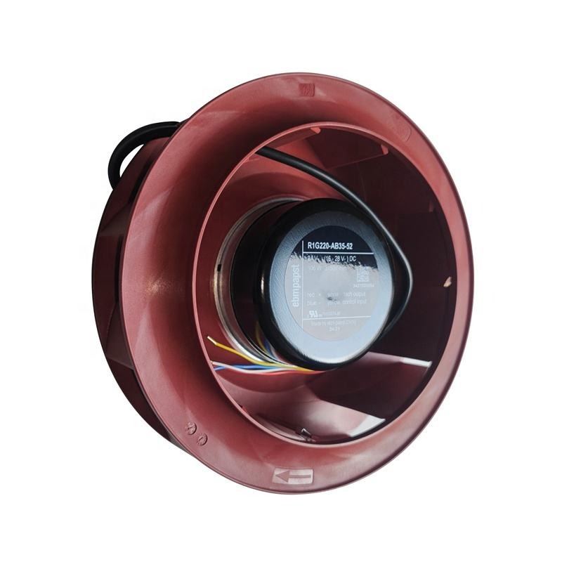 ebmpapst R1G220-AB35-52 24V DC 220mm 620.9CFM 106W 76dBA 3150RPM Ball Bearing Inverter Centrifugal Cooling Fan