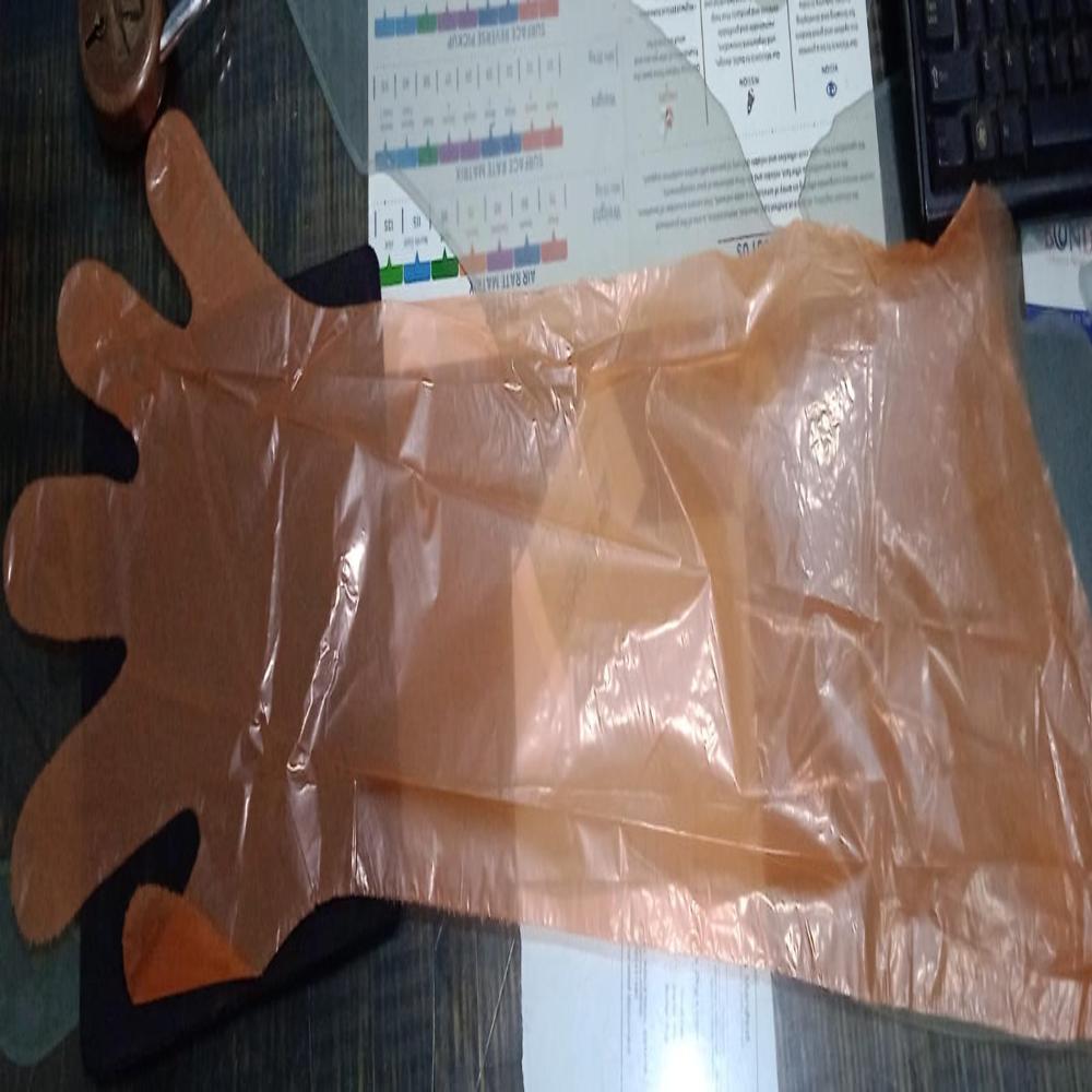 Veterinary Hand Gloves-ld-100 - Color: Orange