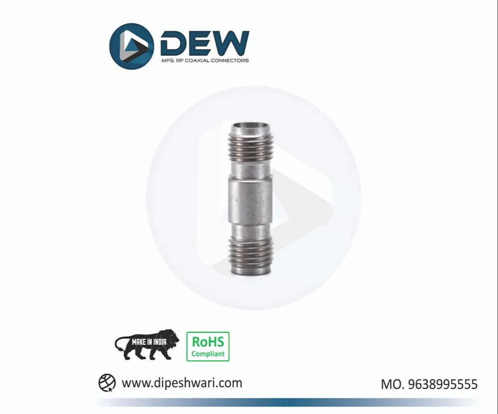 SMA FEMALE TO SMA FEMALE STAINLESS STEEL ADAPTOR