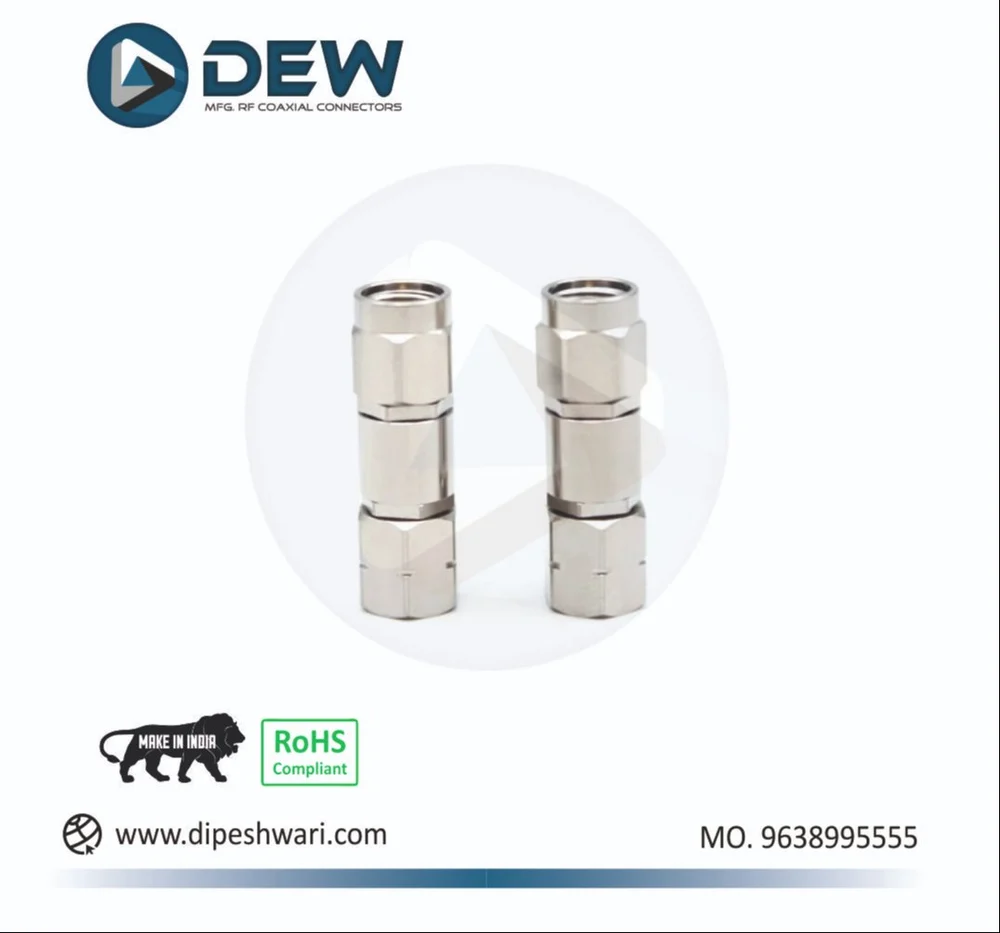 2.4 MALE TO 2.92 MALE PRECISION RF ADAPTER.