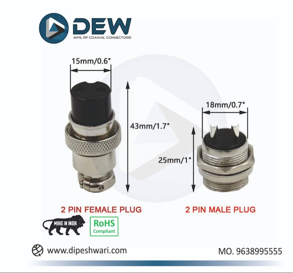 GX16 5PIN ROUND SHELL CONNECTOR