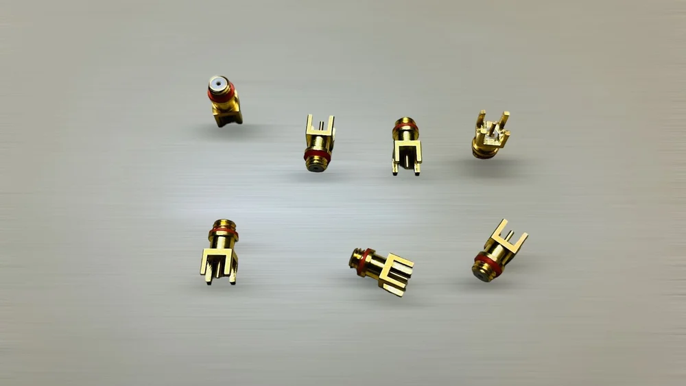 10-32 Microdot Jack Straight PCB Mount