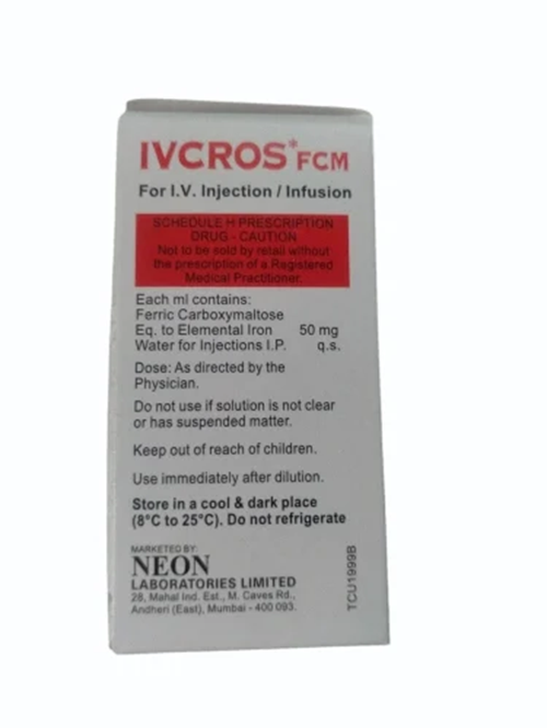 Ferric Carboxymaltose 50 mg/mL IVCROS FCM
