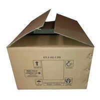 Printed Corrugated Box - Laminated Material, 140/150 Gsm, Rectangle Shape, Brown Color - Plain Finish For Industrial Applications