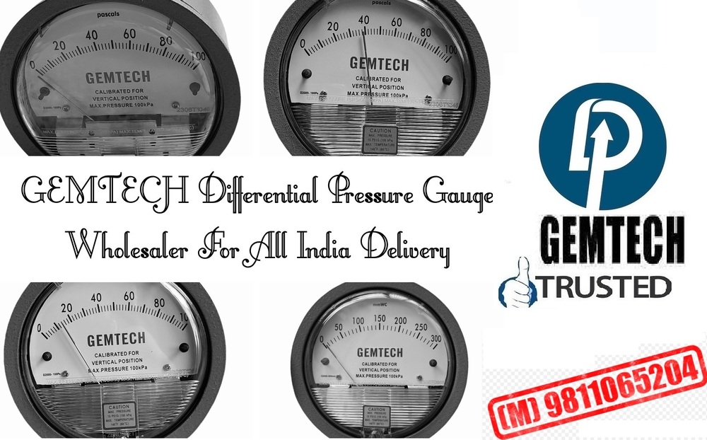 Popular Cities GEMTECH Differential Pressure Gauge Wholesalers for Patna