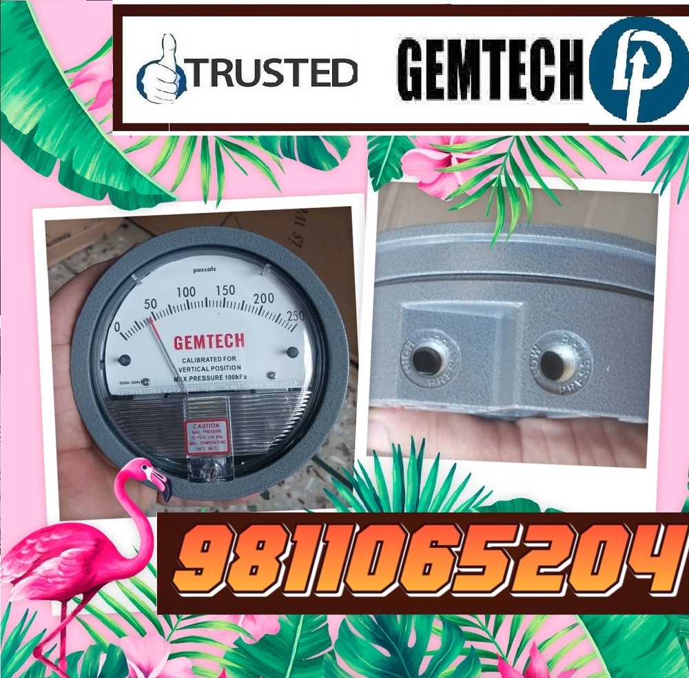 Popular GEMTECH Differential Pressure Gauge Dealers in Delhi NCR INDIA