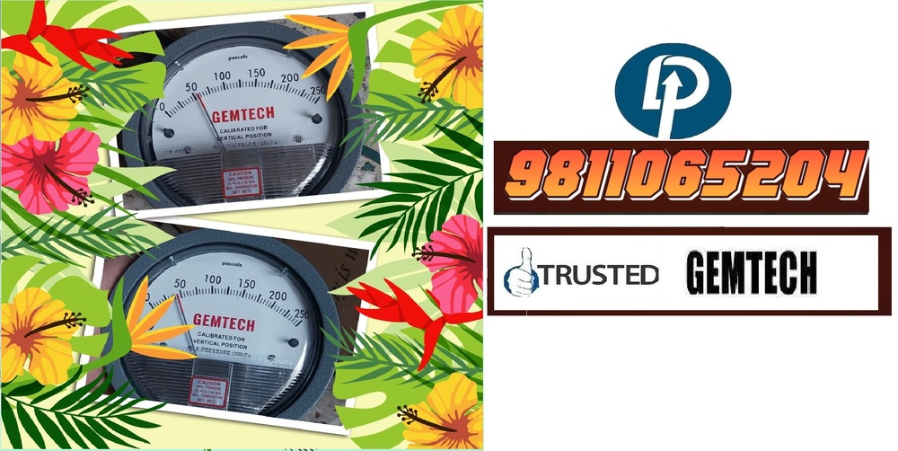 Popular Cities GEMTECH Differential Pressure Gauge Wholesalers for Jaipur