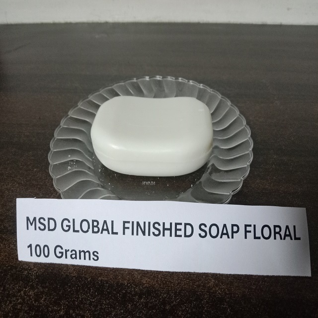 Floral white soap