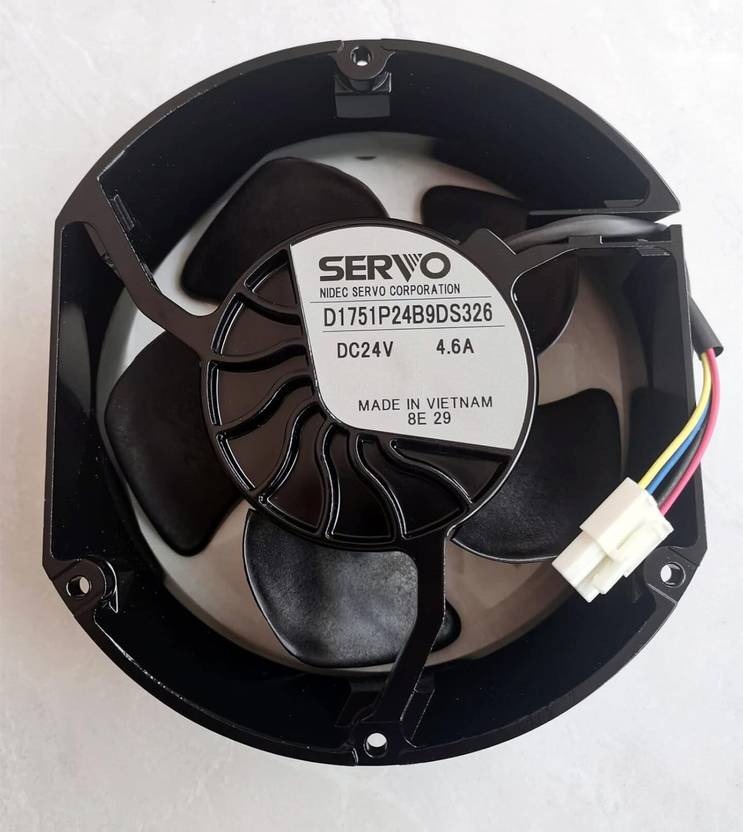 Servo D1751P24B9DS326 Axial Fan 24V-4.6A DC Air Cooling Fan 172*150*51mm 4Pin Fan with Heat Sinks All in one Cooler  (Black, Metal)