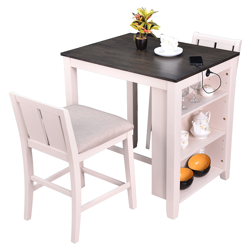 Royaloak Atlanta American Wooden Counter Top 2 Seater Dining Table Set - Dt7703-2s - Assembly: Carpenter Assembly