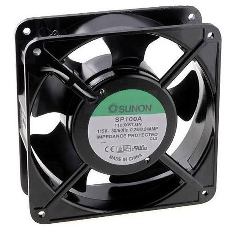 SUNON SP100A 1123XBT.GN 12cm 120X120X38mm AC 115V 20W 3150 RPM 165CFM Ball Bearing Cabinet CPU Laptop Cooling Fan