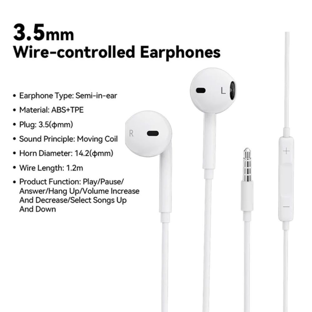 Apple 3.5mm Wired Control Deep Bass Earphone