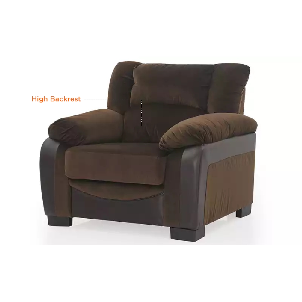 Royaloak Muar Malaysian Fabric Sofa Single Seater - Sf736br-1 - Assembly: No Assembly Required
