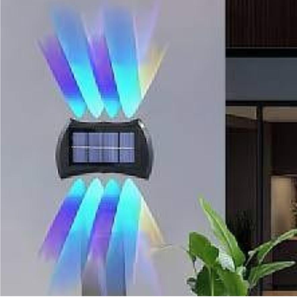 Colorful Solar Wall Light with Dual Side LED Projection