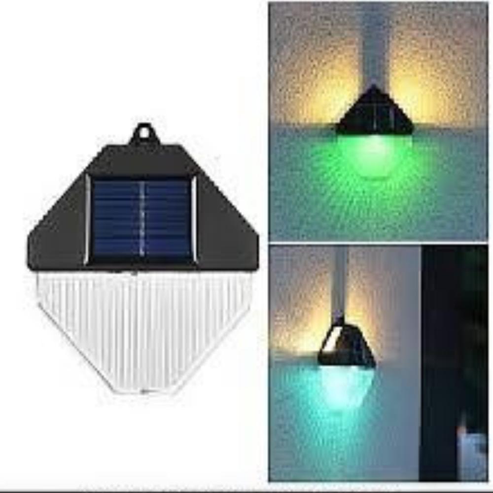 Colorful Solar Wall Light with Dual Side LED Projection