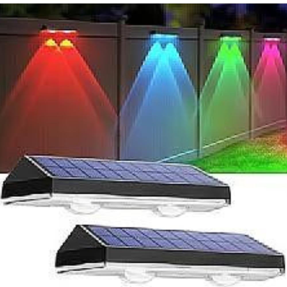 Colorful Solar Wall Light with Dual Side LED Projection