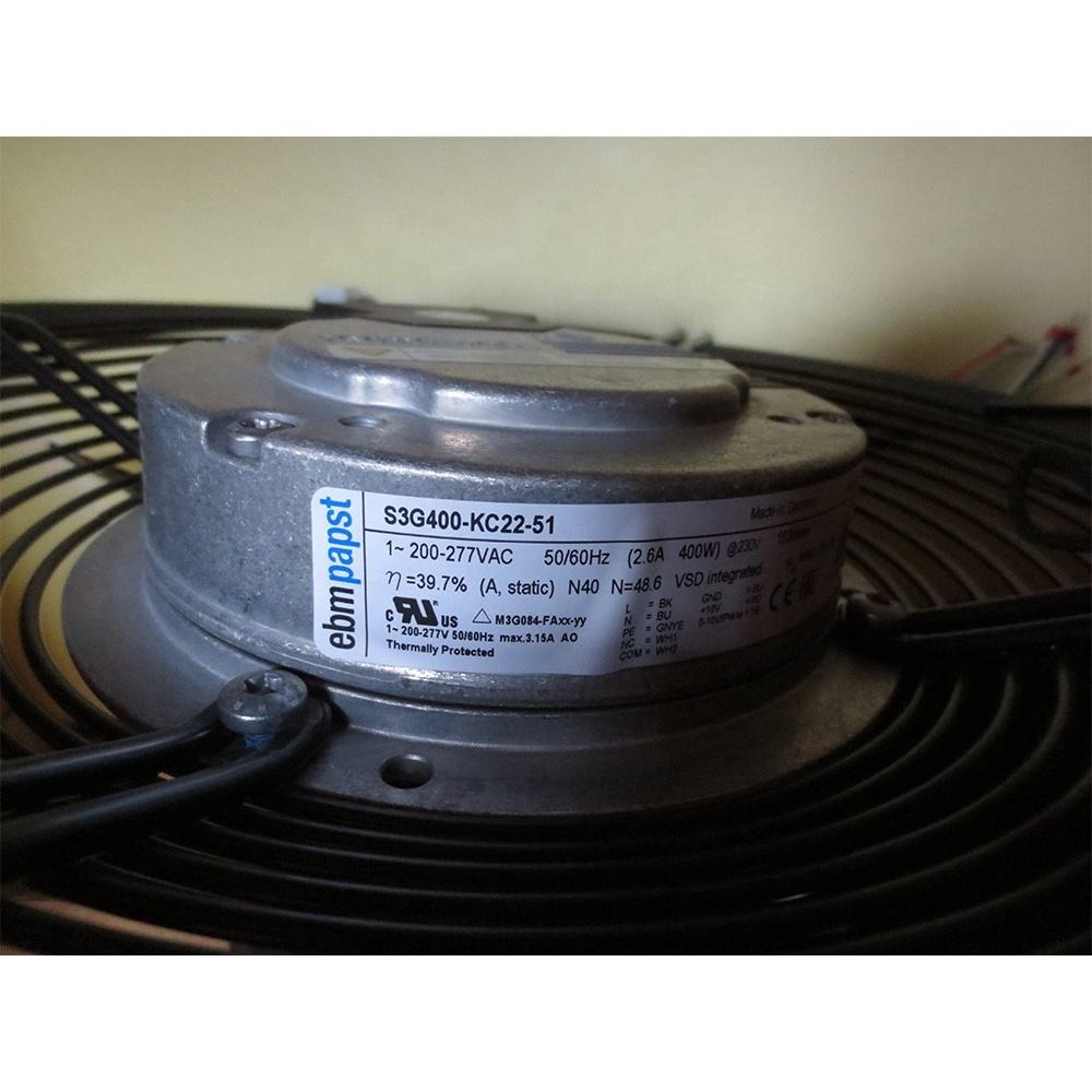 ebmpapst S3G400-KC22-51 400W 2.6A 230V AC 1630RPM IP54 Ball Bearing Printing Equipment EC Cabinet Axial Cooling Fan