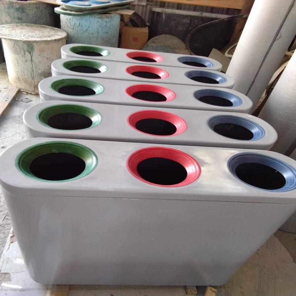 FRP TRIO DUSTBIN