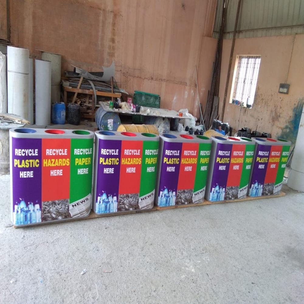 FRP TRIO DUSTBIN