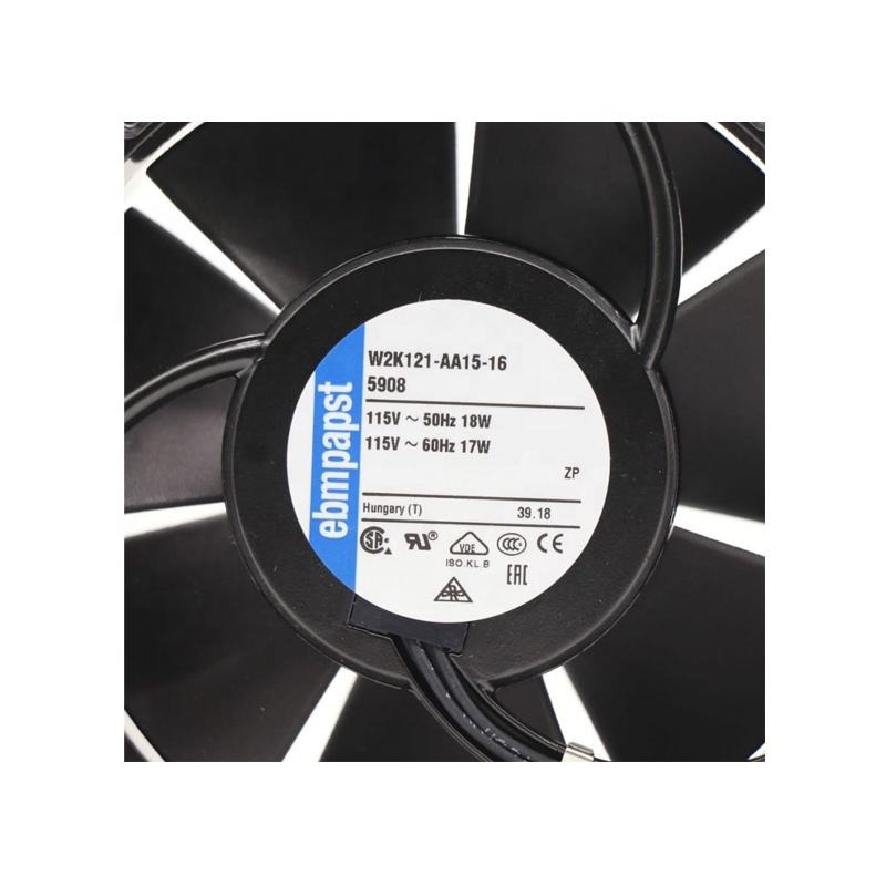 ebmpapst 5908 12738mm 115V AC 206m3/h 50/60HZ 17W 3100RPM Ball Bearing Axial Cooling Fan 5908-105 W2K121-AA15-16