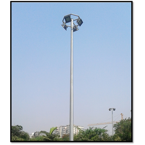 High Masts Poles 9 Mtrs - Color: Silver