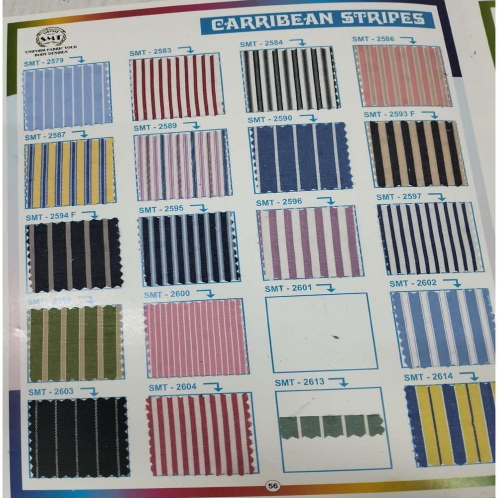 Regular Stripe Uniform Fabric - Attributes: Washable