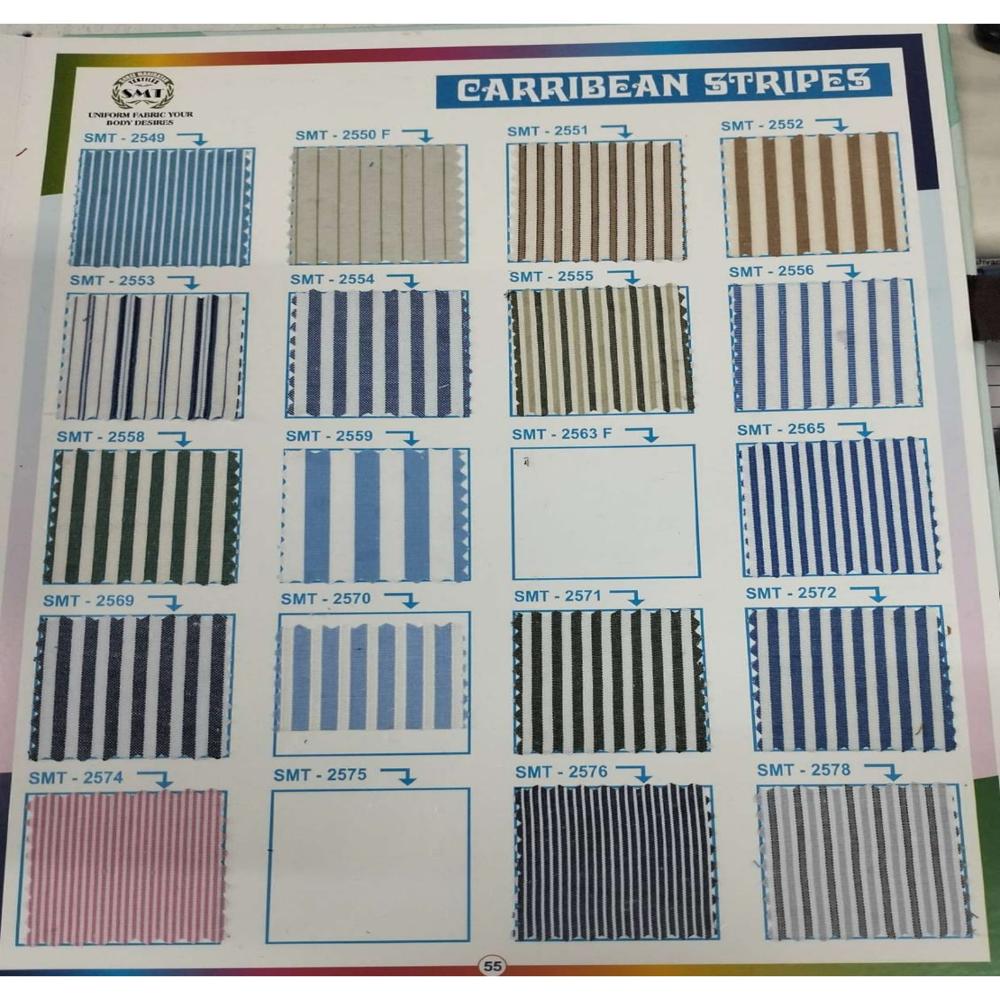 Regular Stripe Uniform Fabric - Attributes: Washable