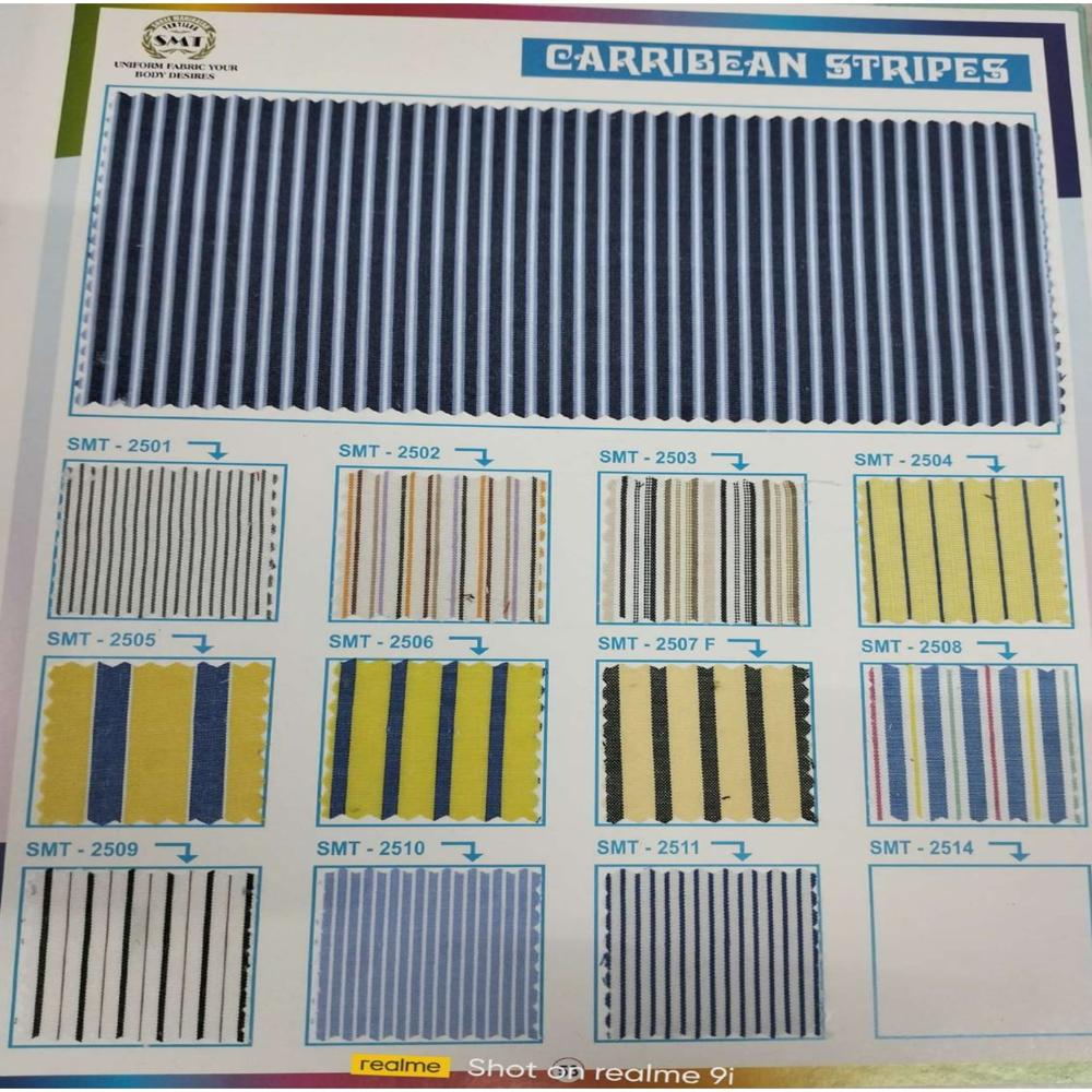 Regular Stripe Uniform Fabric - Attributes: Washable