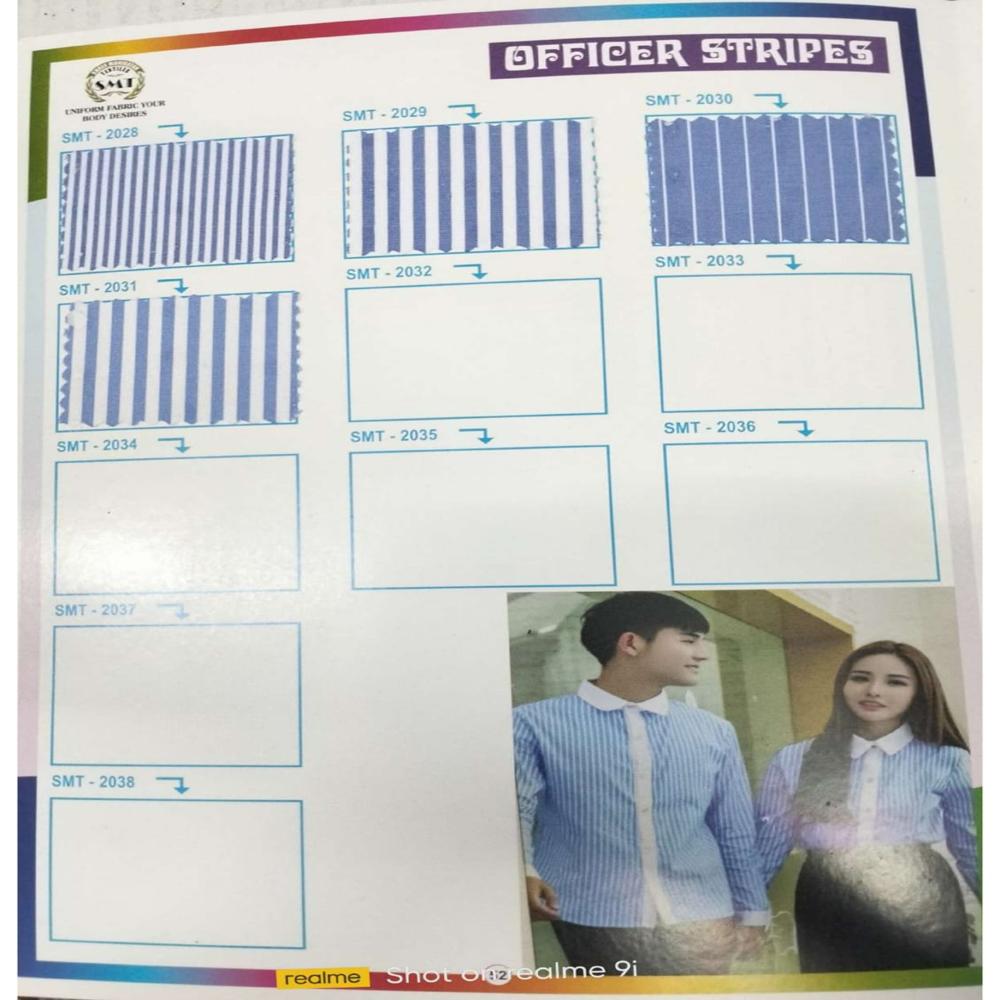 Regular Stripe Uniform Fabric - Attributes: Washable