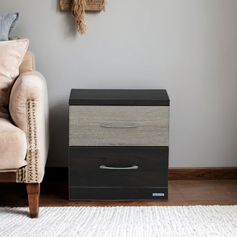 Royaloak Innova Side Table Brown & White | Bedside Table - St20211001 - Assembly: Carpenter Assembly