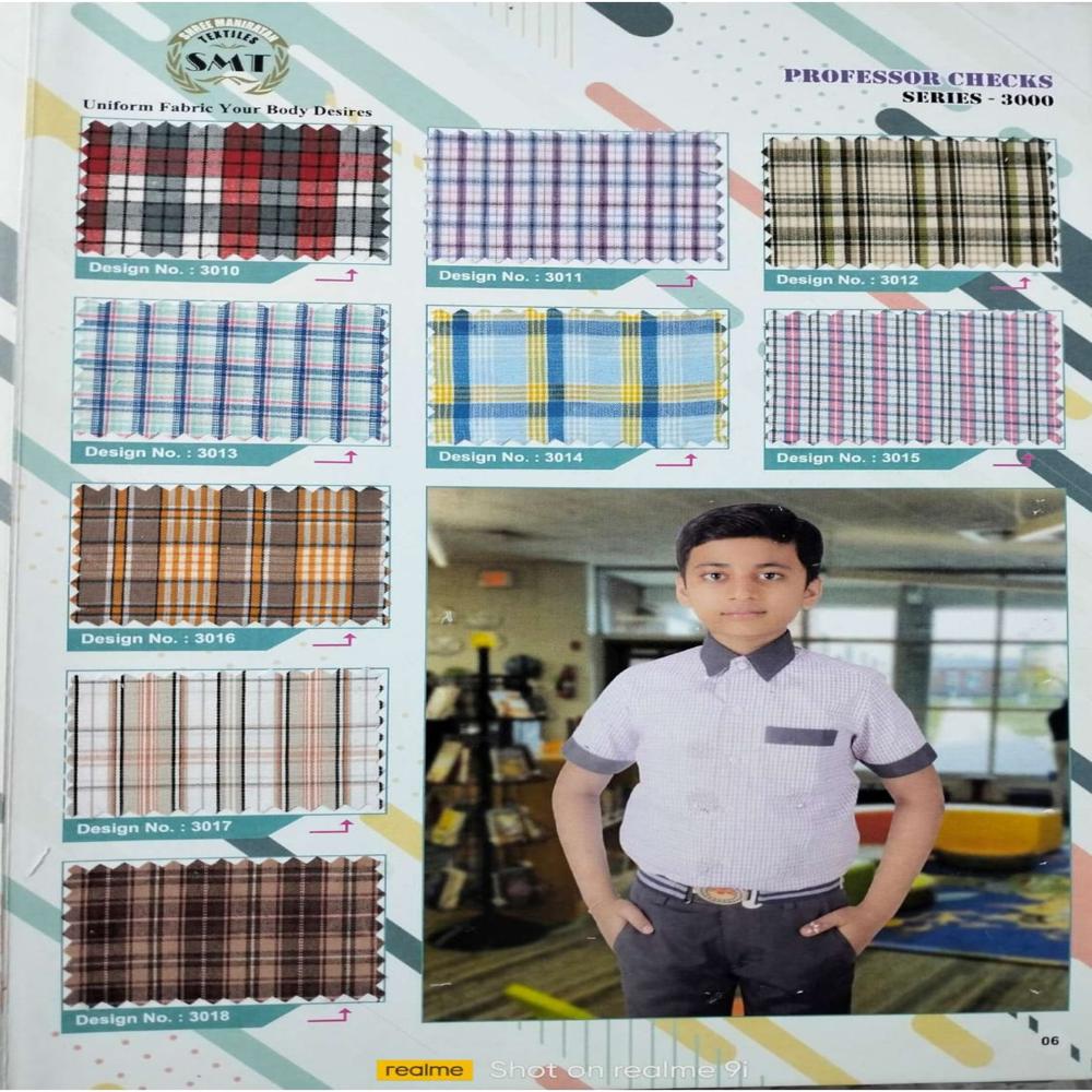 CheckMate Uniform Shirting Fabric